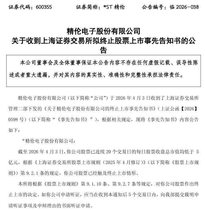 厦门600355，拟终止上市！